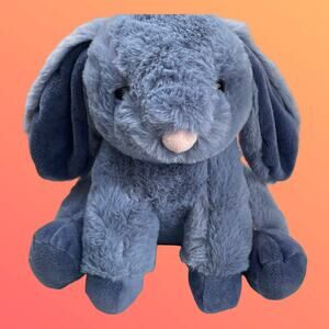 Apricot Lamb Plush Blue Bunny Rabbit Stuffed Animal 8" Soft Navy Nursery Gift